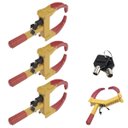 Ver imagem 3 de Trava de Pneu Universal Kit 3 Uni Bloqueador de Roda Carro Moto Antifurto Seguranca Roubo Reboque Ve
