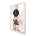 Ver imagem 2 de Quadro Decorativo Abstrato Geométrico em Moldura Caixa TaColado Moldura Trad 1cm Preta sem Vidro 30 