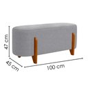 Ver imagem 3 de Puff Recamier Organico Imperial 100 cm Boucle Cinza Impo