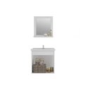 Ver imagem 4 de Conjunto de Banheiro Balcão Suspenso Iris C/ Cuba 44cm e Espelheira 40cm Branco/preto - Mgm