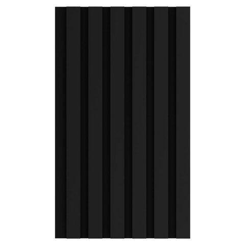 Painel Ripado Eucatex Ru Preto Cx 6 Und - Br 2,70m