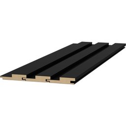 Painel Ripado Eucatex Ru Preto Cx 6 Und - br 2,70m - Única Único - 3