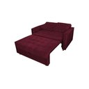 Ver imagem 2 de Sofá Cama Casal Reclinável Drika - Veludo Vinho