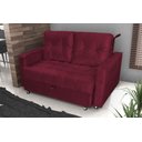 Ver imagem 3 de Sofá Cama Casal Reclinável Drika - Veludo Vinho