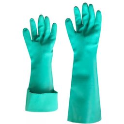 Luva de Nitrílica Verde Longa 45cm Modelo Profissional Certificada - 2