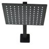 Ducha Chuveiro Inox Preto Fosco 20x20 Suporte Parede Luxo Qu - 11