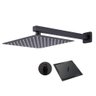 Ducha Chuveiro Inox Preto Fosco 20x20 Suporte Parede Luxo Qu - 1