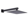 Ducha Chuveiro Inox Preto Fosco 20x20 Suporte Parede Luxo Qu - 6