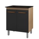 Ver imagem 3 de Balcão Cooktop Jade 75cm 2 Portas Pés com Regulagem Cor:savana / Preto;tamanho:4 Bocas