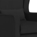 Ver imagem 2 de Poltrona Aurora Pés Balanço Luxo Suede Cores - DS Estofados - Preto
