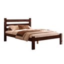 Ver imagem 2 de Cama de Casal em Madeira Maciça Reforçada Castanho
