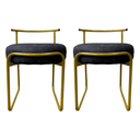Ver imagem 2 de Kit 2 Banqueta Decorativa Sala Área Gourmet Puff Ferro Facto:preto