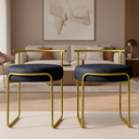 Ver imagem 1 de Kit 2 Banqueta Decorativa Sala Área Gourmet Puff Ferro Facto:preto
