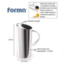 Ver imagem 3 de Jarra Inox com Aparador de Gelo 1,5 Litros Alça Suco Água Drinks Bar Casa Cozinha Servir Mesa