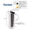 Jarra Inox com Aparador de Gelo 1,5 Litros Alça Suco Água Drinks Bar Casa Cozinha Servir Mesa - 3
