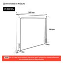 Ver imagem 4 de Cabeceira Cama Box Casal Padrão Alba 140cm com Frame Veludo Bege Claro - Desk Design