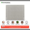 Ver imagem 3 de Cabeceira Cama Box Casal Padrão Alba 140cm com Frame Veludo Bege Claro - Desk Design