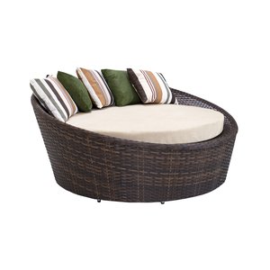 Sofá Concha Chaise Redonda 1,40 Cm Fibra Sintética Varanda Área Externa