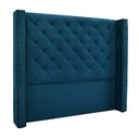 Ver imagem 1 de Cabeceira Decorativa King Size 2,19M Loewe Veludo Azul Marinho - Gran Belo