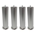 Ver imagem 1 de 4 Pés de 20cm Cinza com Base Cromada Pia Cama Armario Etc