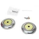 Ver imagem 3 de 01 Porta Toalha Duplo Prateado Cromado 55cm Fixação Por Parafuso Luxuoso