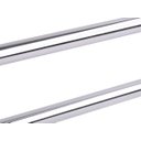 Ver imagem 5 de 01 Porta Toalha Duplo Prateado Cromado 55cm Fixação Por Parafuso Luxuoso