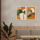 Ver imagem 3 de Kit 2 Quadros para Decoração Plantas Colorido Cozinha