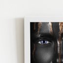 Ver imagem 2 de Mulher Preta Foto Dourada Quadro Moldura Branca 60x40cm