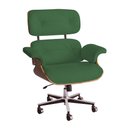 Ver imagem 2 de Poltrona Charles Eames Office Couro Natural Linha Premium Design Atemporal Escritório Sala - Verde
