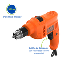 Ver imagem 2 de Furadeira Martelete Elétrica Impacto Mandril 10mm 550w 127v Black&decker