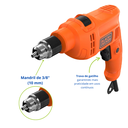Ver imagem 4 de Furadeira Martelete Elétrica Impacto Mandril 10mm 550w 127v Black&decker