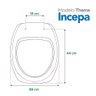 Assento Sanitário Incepa 6lpf Thema Cinza Escuro Mdf Sicmol - 4