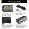 Par Barra Led Drl Luz Diurna Dual Color 3 Led's Branco Seta Distribuído FRC Magazine - 3