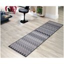 Ver imagem 1 de Tapete Passadeira 3D Antiderrapante Sala Cozinha 0,40x1,20 Zig Zag
