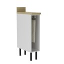 Ver imagem 3 de Balcão Nicho 20cm Branco em MDF com Porta Toalha e Tampo - Tecnomobili