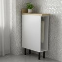 Ver imagem 5 de Balcão Nicho 20cm Branco em MDF com Porta Toalha e Tampo - Tecnomobili