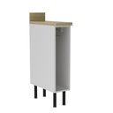 Ver imagem 1 de Balcão Nicho 20cm Branco em MDF com Porta Toalha e Tampo - Tecnomobili