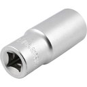 Ver imagem 3 de Soquete Estriado Longo 27mm Encaixe 1-2 Aco Cromo Vanadio Cromado Fosco Vonder
