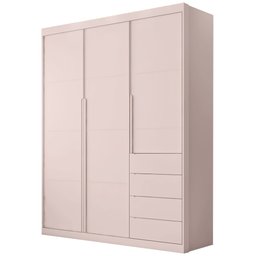 Guarda-roupa 3 Portas e 4 Gavetas Pérola Rosê - Phoenix Baby - 5