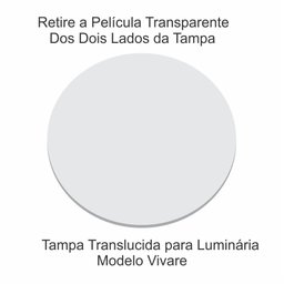 Disco Circular 25cm Branco P/ Lustre Tampa Luminária 2mm x 25cm Td-6004 - 2