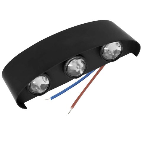 Arandela Luminaria Parede Meia Lua 6w 6 Fachos Led Iluminaçao Casa Garagem Varanda Rua Quintal Segur