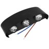 Arandela Luminaria Parede Meia Lua 6w 6 Fachos Led Iluminaçao Casa Garagem Varanda Rua Quintal Segur - 1