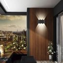 Ver imagem 6 de Arandela Luminaria Parede Meia Lua 6w 6 Fachos Led Iluminaçao Casa Garagem Varanda Rua Quintal Segur