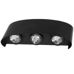Arandela Luminaria Parede Meia Lua 6w 6 Fachos Led Iluminaçao Casa Garagem Varanda Rua Quintal Segur - 5