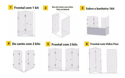 Kit Box Flex Cromado - 120 X 190 cm - Ideia Glass - 3