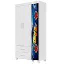 Ver imagem 1 de Guarda Roupa Infantil 89cm com 3 Portas Carro Azul Z53 - Mpozenato