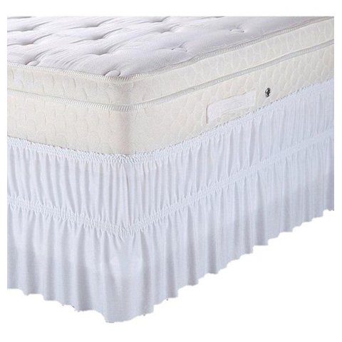 Saia de Cama Box MILÃO Tamanho Casal Branco