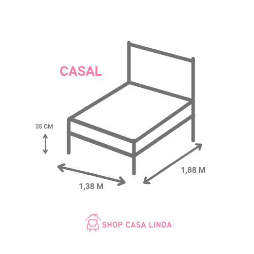 Saia de Cama Box MILÃO Tamanho Casal Branco - 3