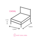 Ver imagem 3 de Saia de Cama Box MILÃO Tamanho Casal Branco