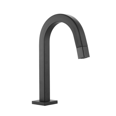 Torneira Banheiro Lavatório Lavabo Quadrada Tube Pratica Preta Black 1/4 Volta Metal Premium